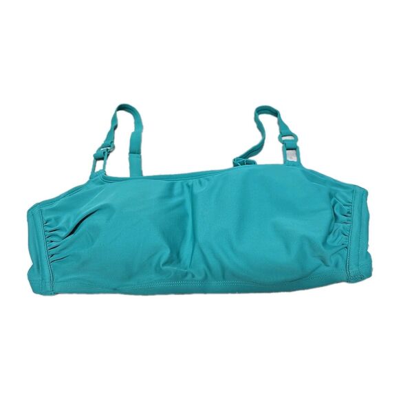 NWT Shade & Shore Womens Swimsuit Top Size 16 Teal Green Padded Adjustable Strap - Picture 1 of 11